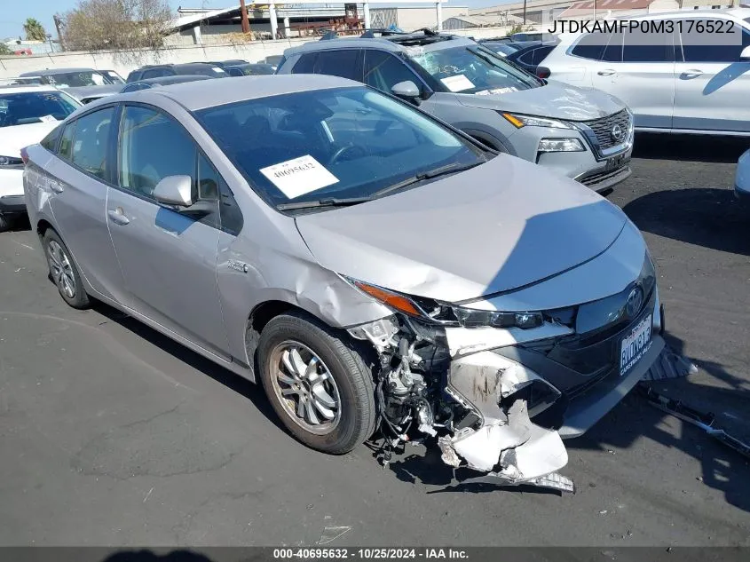 2021 Toyota Prius Prime Le/Xle/Limited VIN: JTDKAMFP0M3176522 Lot: 40695632