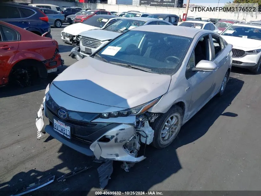 JTDKAMFP0M3176522 2021 Toyota Prius Prime Le/Xle/Limited