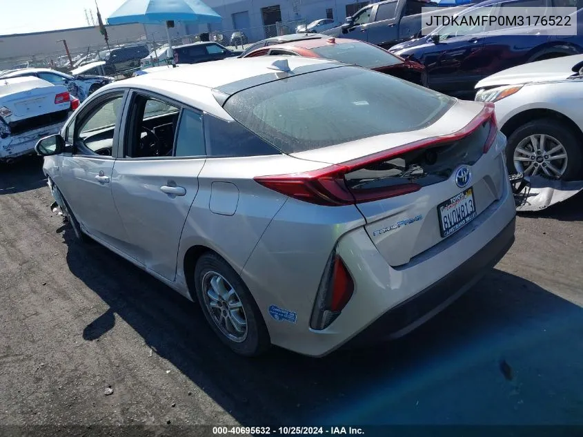 2021 Toyota Prius Prime Le/Xle/Limited VIN: JTDKAMFP0M3176522 Lot: 40695632