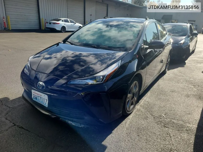 2021 Toyota Prius Special Edition/L/Le/Xle/Limited VIN: JTDKAMFU3M3135856 Lot: 40710048