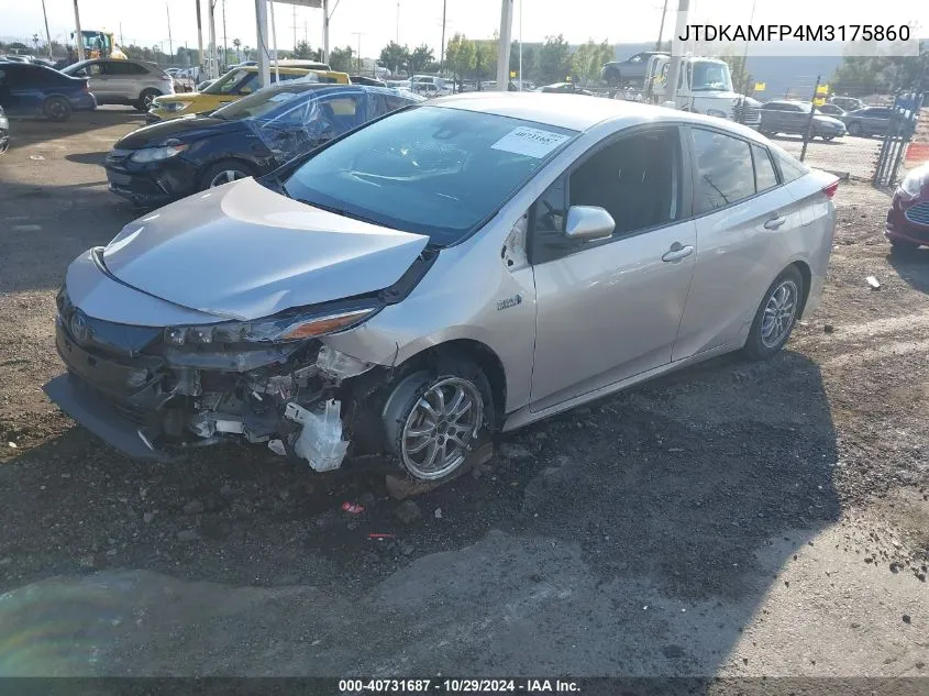 2021 Toyota Prius Prime Xle VIN: JTDKAMFP4M3175860 Lot: 40731687