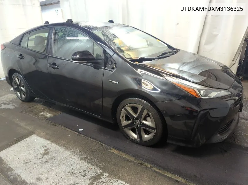 2021 Toyota Prius Special Edition/L/Le/Xle/Limited VIN: JTDKAMFUXM3136325 Lot: 40782460