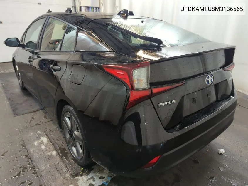 2021 Toyota Prius Special Edition/L/Le/Xle/Limited VIN: JTDKAMFU8M3136565 Lot: 40782464