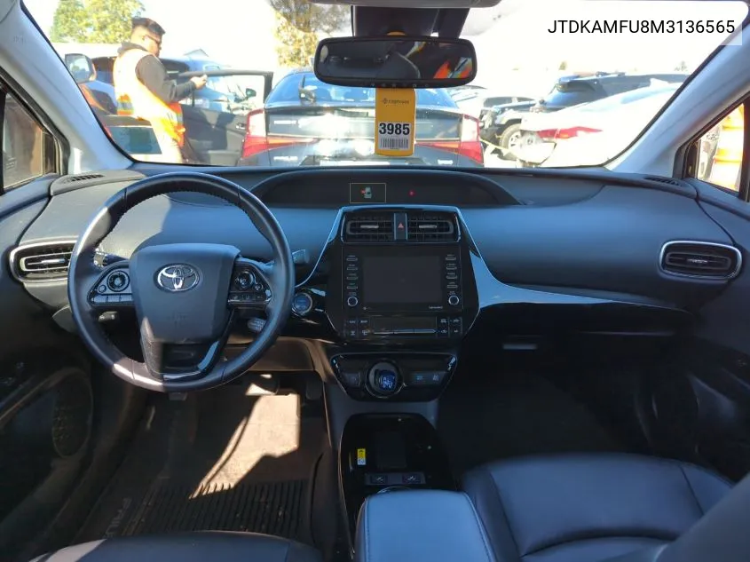 2021 Toyota Prius Special Edition/L/Le/Xle/Limited VIN: JTDKAMFU8M3136565 Lot: 40782464