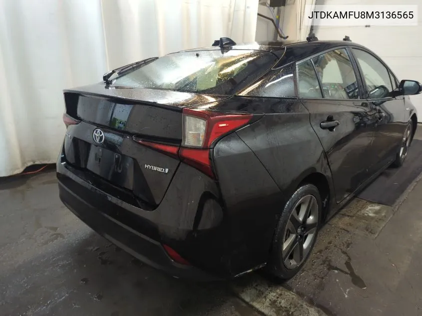 2021 Toyota Prius Special Edition/L/Le/Xle/Limited VIN: JTDKAMFU8M3136565 Lot: 40782464