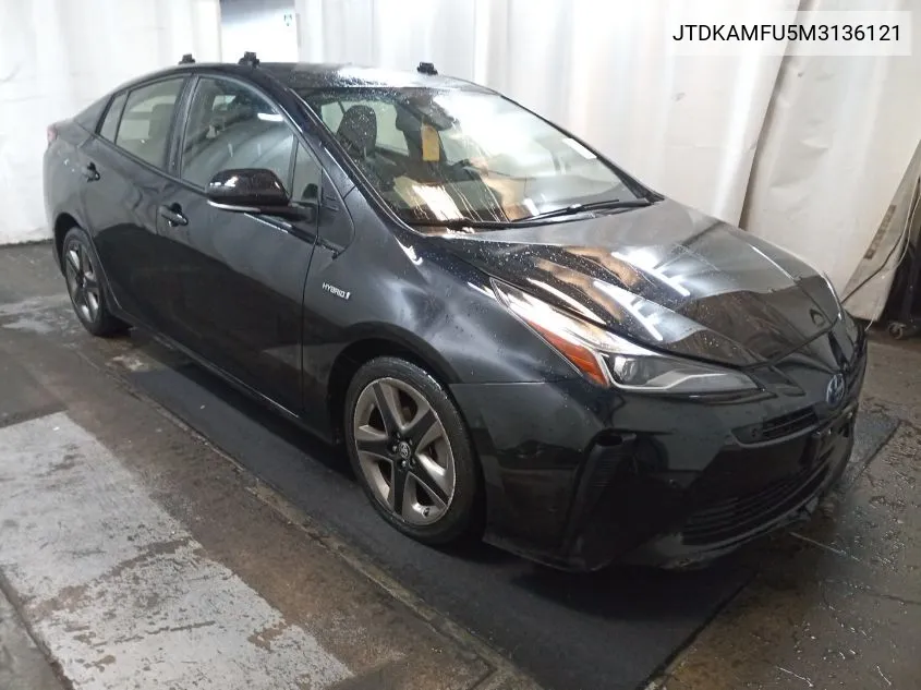 2021 Toyota Prius Special Edition/L/Le/Xle/Limited VIN: JTDKAMFU5M3136121 Lot: 40782470