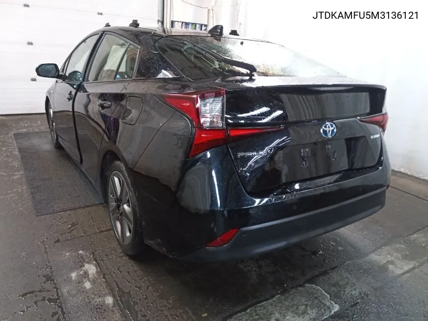 2021 Toyota Prius Special Edition/L/Le/Xle/Limited VIN: JTDKAMFU5M3136121 Lot: 40782470