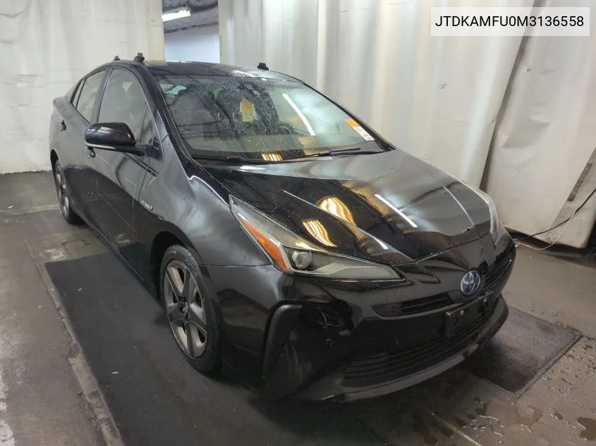 2021 Toyota Prius Special Edition/L/Le/Xle/Limited VIN: JTDKAMFU0M3136558 Lot: 40782594