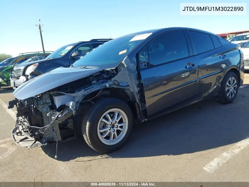 2021 Toyota Prius Xle Awd-E VIN: JTDL9MFU1M3022890 Lot: 40859539