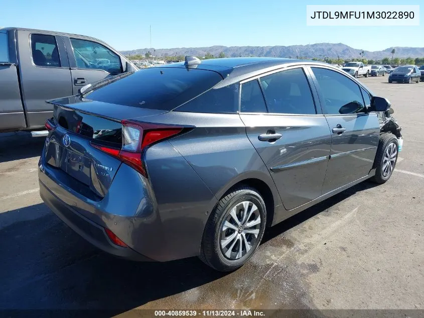 2021 Toyota Prius Xle Awd-E VIN: JTDL9MFU1M3022890 Lot: 40859539