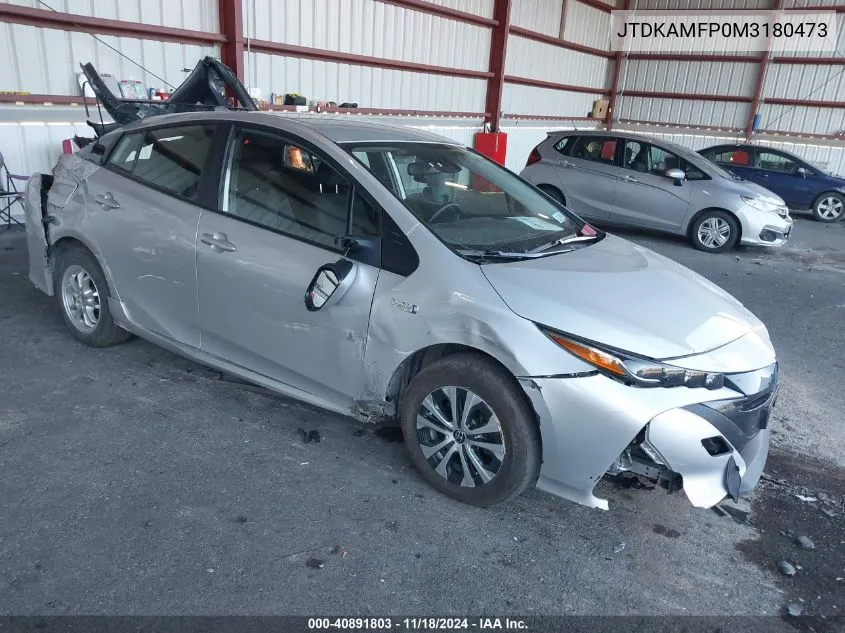 2021 Toyota Prius Prime Le VIN: JTDKAMFP0M3180473 Lot: 40891803