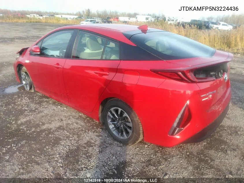 2022 Toyota Prius Prime Le/Xle/Limited VIN: JTDKAMFP5N3224436 Lot: 12142519