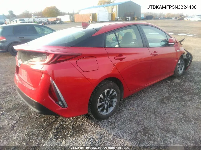 2022 Toyota Prius Prime Le/Xle/Limited VIN: JTDKAMFP5N3224436 Lot: 12142519