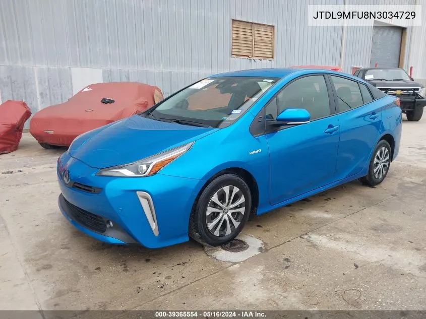 2022 Toyota Prius Le Awd-E VIN: JTDL9MFU8N3034729 Lot: 39365554