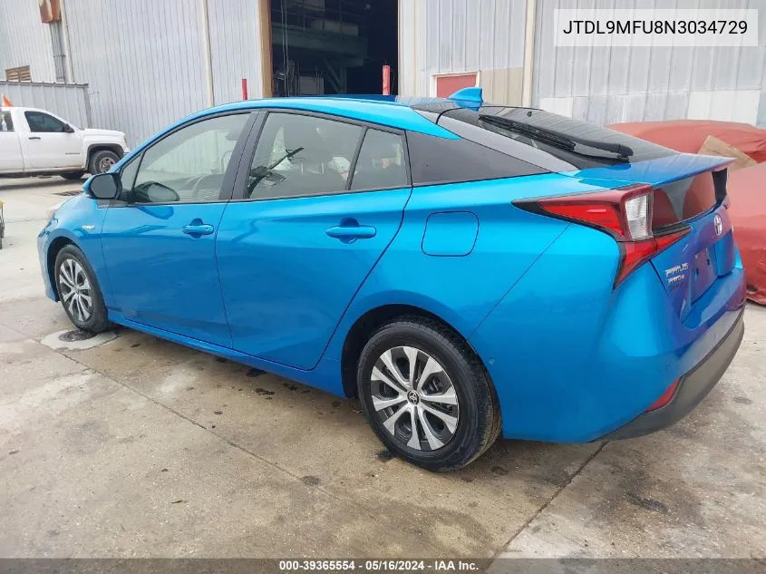 2022 Toyota Prius Le Awd-E VIN: JTDL9MFU8N3034729 Lot: 39365554