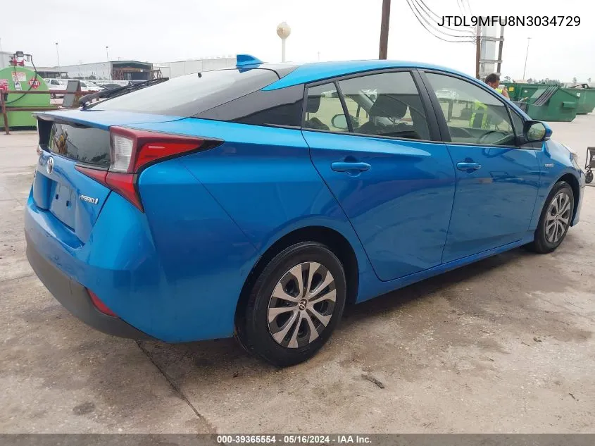 2022 Toyota Prius Le Awd-E VIN: JTDL9MFU8N3034729 Lot: 39365554