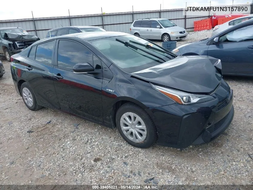 JTDKAMFU1N3157890 2022 Toyota Prius Le