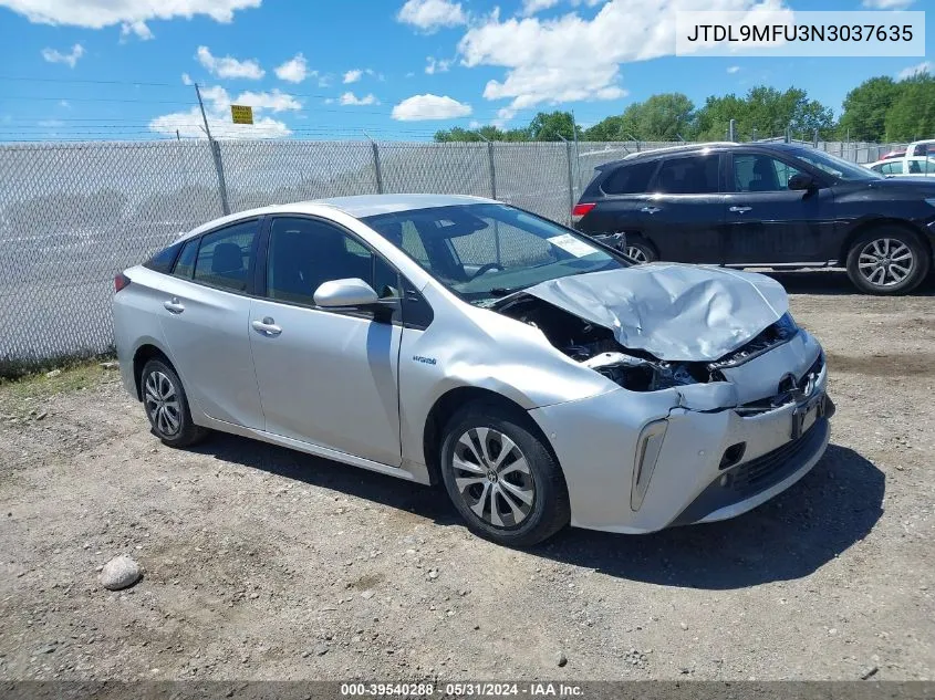 2022 Toyota Prius Le Awd-E VIN: JTDL9MFU3N3037635 Lot: 39540288