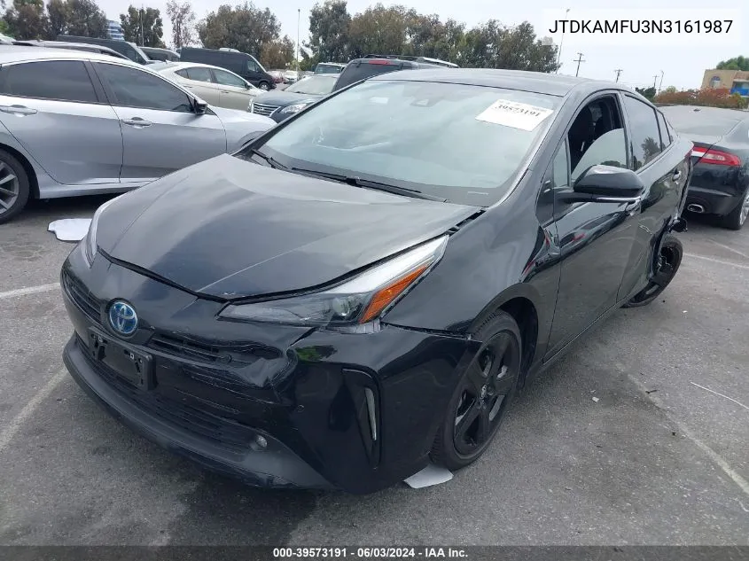 2022 Toyota Prius Nightshade Edition VIN: JTDKAMFU3N3161987 Lot: 39573191