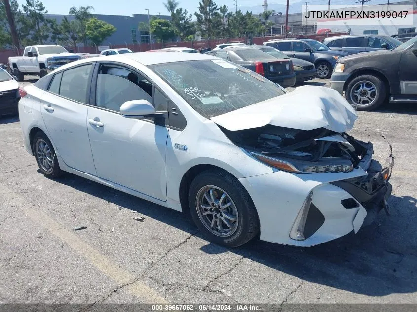 2022 Toyota Prius Prime Xle VIN: JTDKAMFPXN3199047 Lot: 39667062