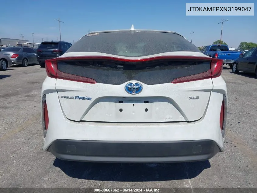 2022 Toyota Prius Prime Xle VIN: JTDKAMFPXN3199047 Lot: 39667062