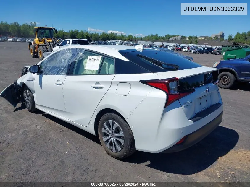 JTDL9MFU9N3033329 2022 Toyota Prius Xle Awd-E