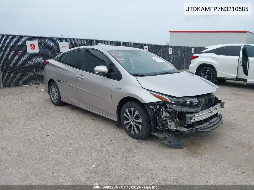 JTDKAMFP7N3210585 2022 Toyota Prius Prime Xle