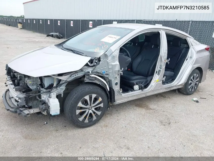 JTDKAMFP7N3210585 2022 Toyota Prius Prime Xle