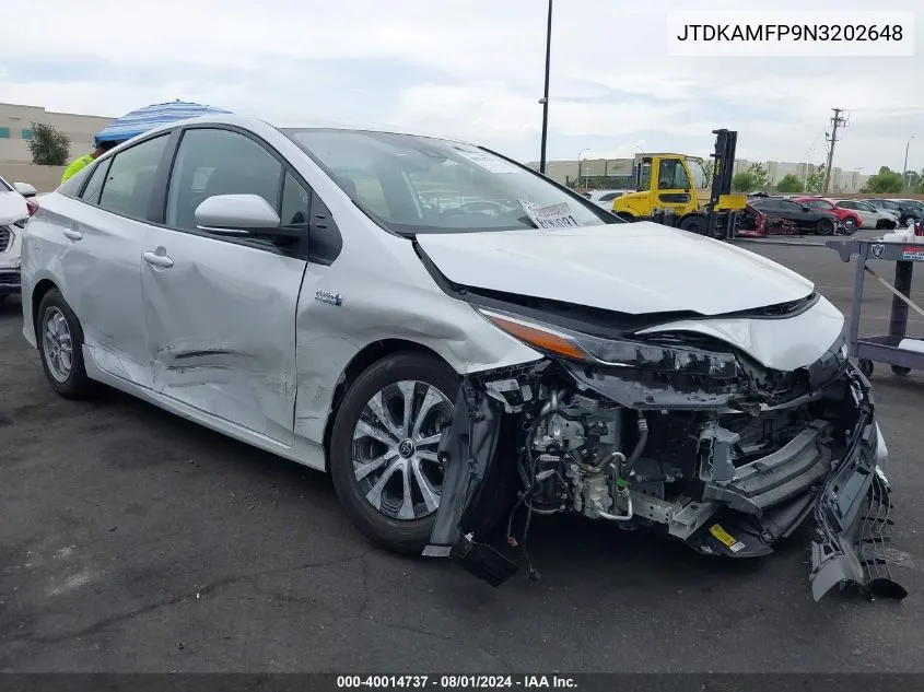 JTDKAMFP9N3202648 2022 Toyota Prius Prime Xle