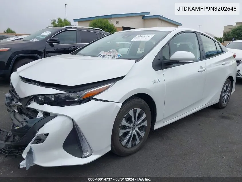 JTDKAMFP9N3202648 2022 Toyota Prius Prime Xle