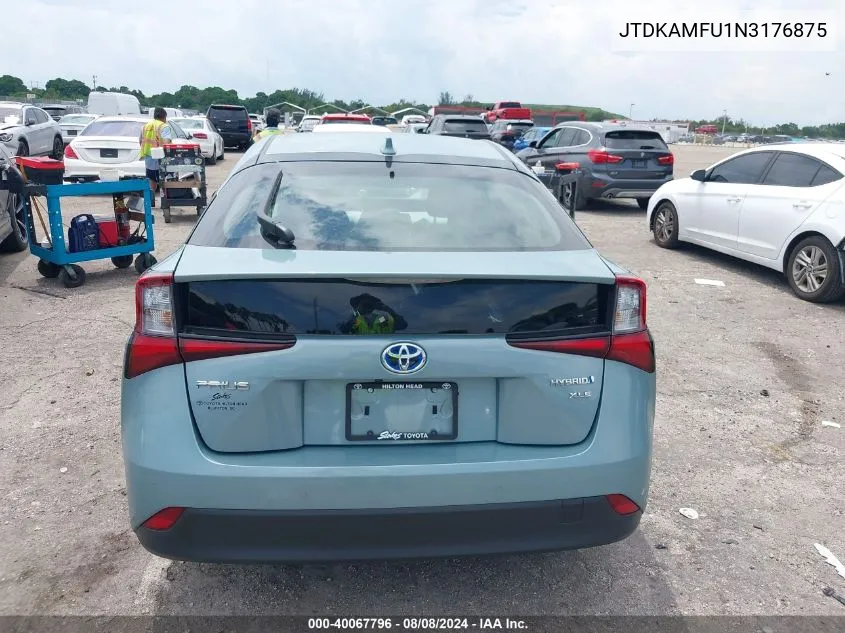 2022 Toyota Prius Xle VIN: JTDKAMFU1N3176875 Lot: 40067796