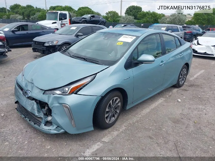 JTDKAMFU1N3176875 2022 Toyota Prius Xle