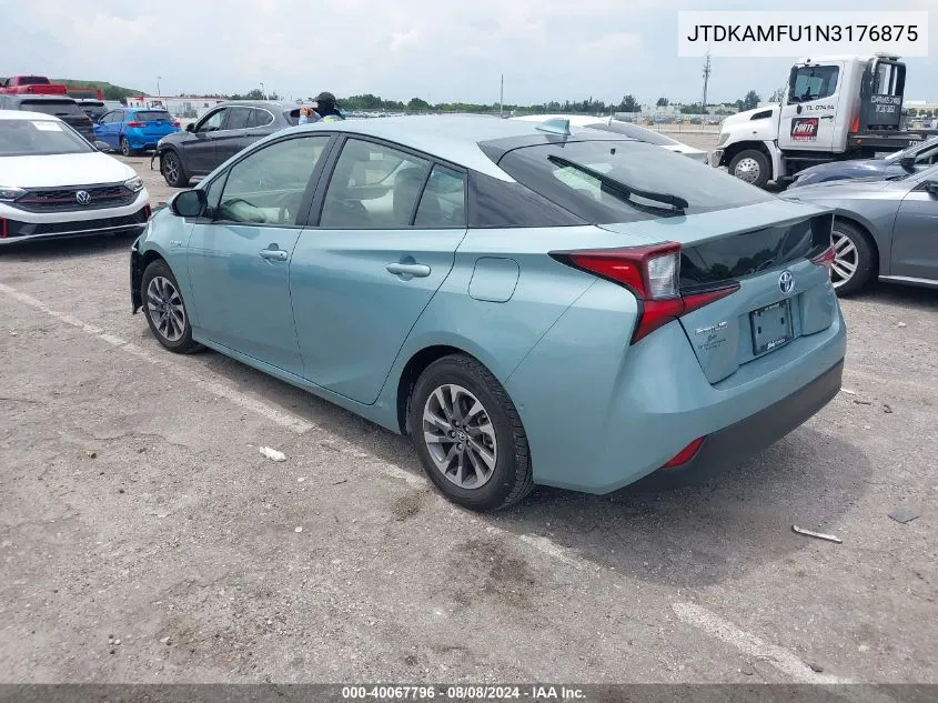 JTDKAMFU1N3176875 2022 Toyota Prius Xle