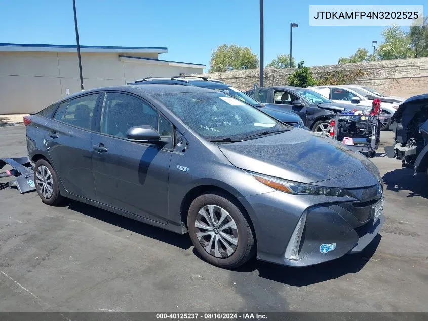 2022 Toyota Prius Prime Le VIN: JTDKAMFP4N3202525 Lot: 40125237