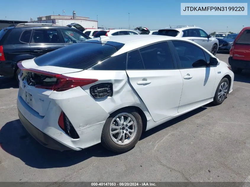 2022 Toyota Prius Prime Le/Xle/Limited VIN: JTDKAMFP9N3199220 Lot: 40147053