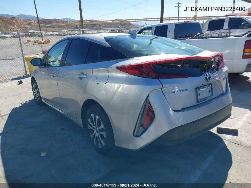 2022 Toyota Prius Prime Xle VIN: JTDKAMFP4N3228400 Lot: 40147159