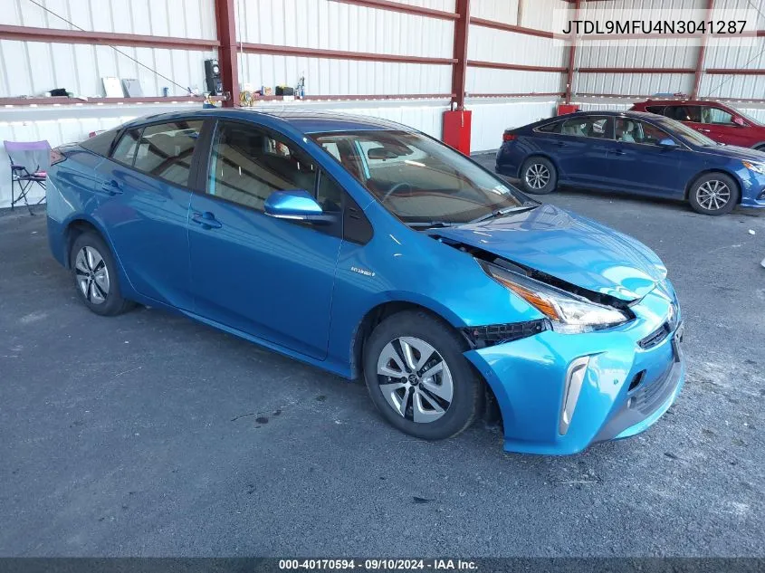 2022 Toyota Prius Le Awd-E VIN: JTDL9MFU4N3041287 Lot: 40170594