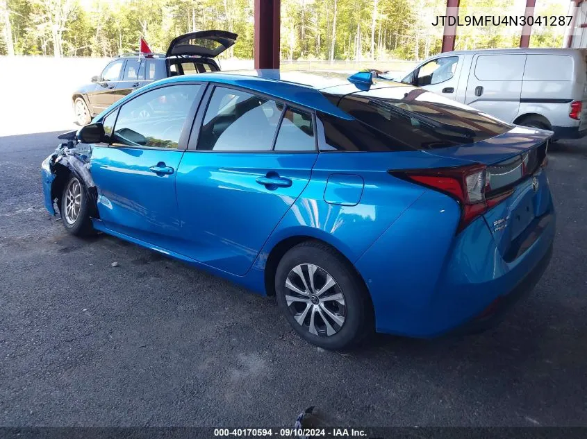 2022 Toyota Prius Le Awd-E VIN: JTDL9MFU4N3041287 Lot: 40170594