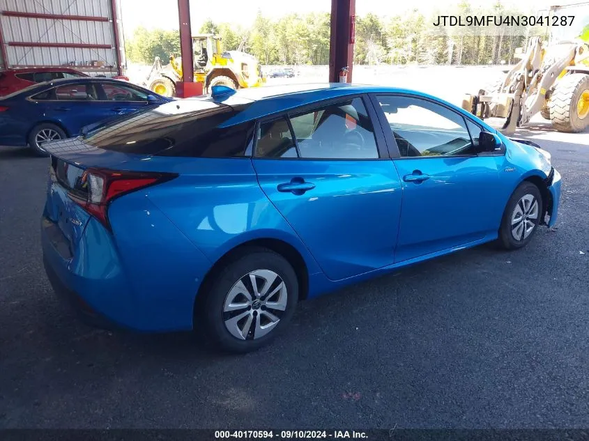 2022 Toyota Prius Le Awd-E VIN: JTDL9MFU4N3041287 Lot: 40170594