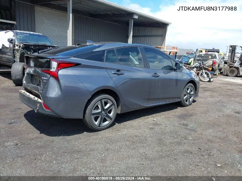 JTDKAMFU8N3177988 2022 Toyota Prius Xle