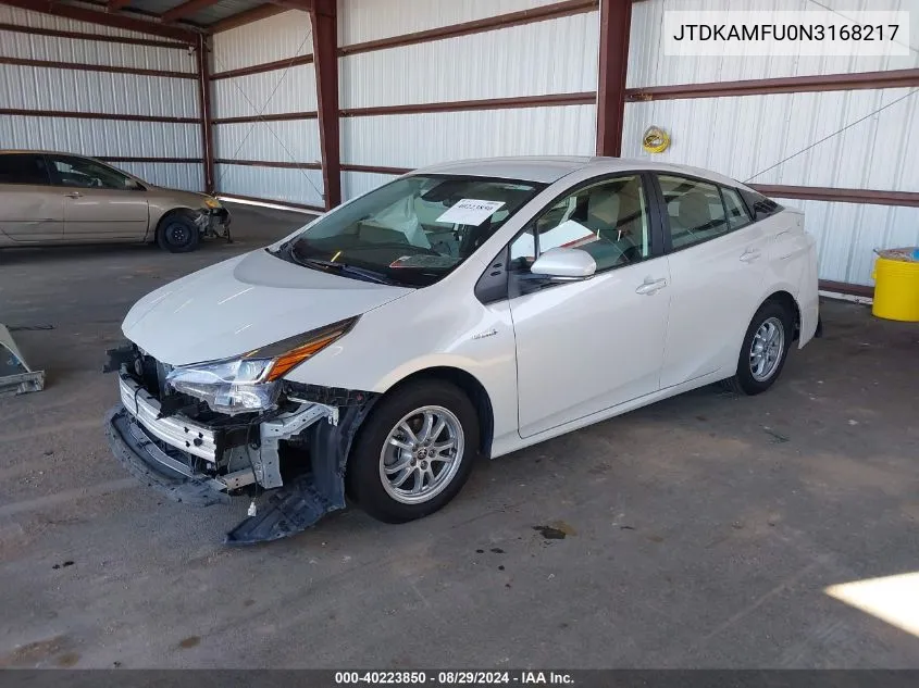 JTDKAMFU0N3168217 2022 Toyota Prius Le