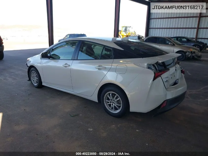 JTDKAMFU0N3168217 2022 Toyota Prius Le