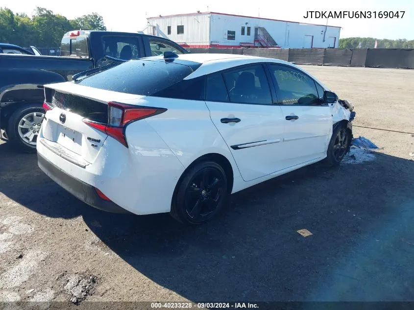 2022 Toyota Prius Nightshade Edition VIN: JTDKAMFU6N3169047 Lot: 40233228