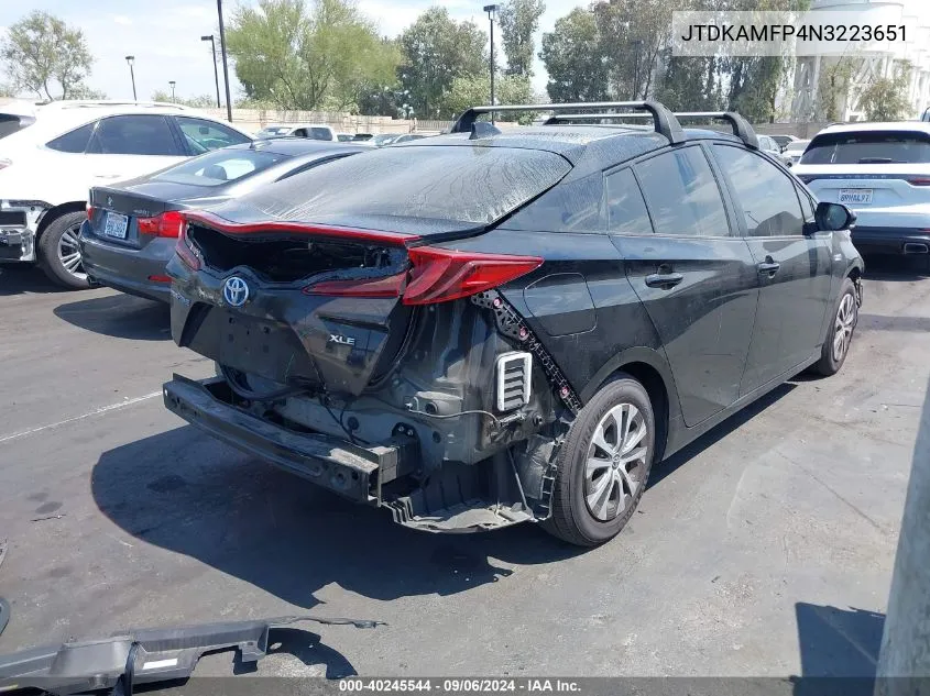 JTDKAMFP4N3223651 2022 Toyota Prius Prime Xle