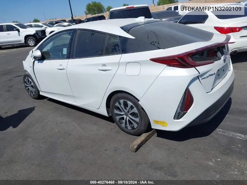 2022 Toyota Prius Prime Xle VIN: JTDKAMFP1N3202109 Lot: 40276468