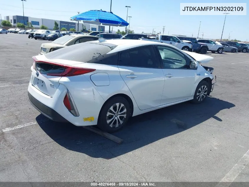 2022 Toyota Prius Prime Xle VIN: JTDKAMFP1N3202109 Lot: 40276468