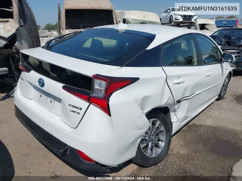 JTDKAMFU1N3161535 2022 Toyota Prius Limited