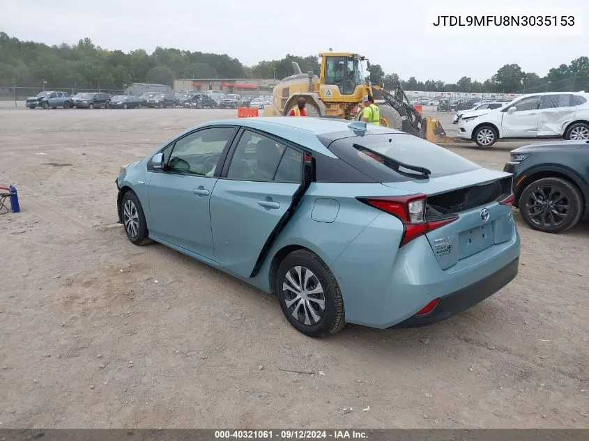 JTDL9MFU8N3035153 2022 Toyota Prius Xle Awd-E