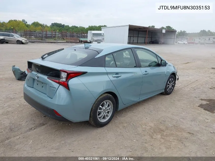 JTDL9MFU8N3035153 2022 Toyota Prius Xle Awd-E