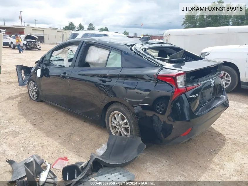 JTDKAMFUXN3189916 2022 Toyota Prius Le